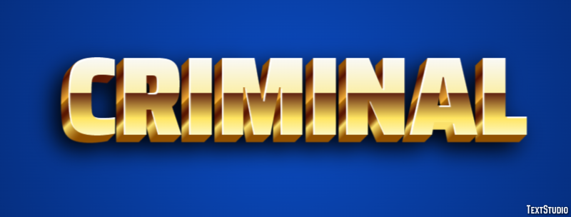 Criminal Text Effect