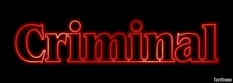 Criminal Text Effect