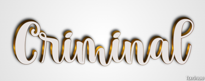 Criminal Text Effect