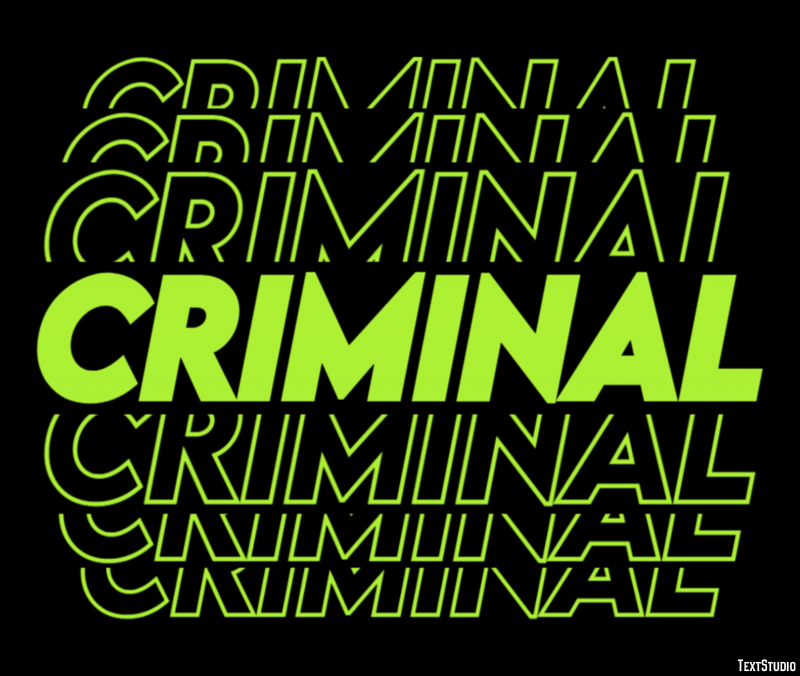 Criminal Text Effect