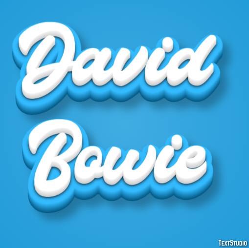 David Bowie Text Effect