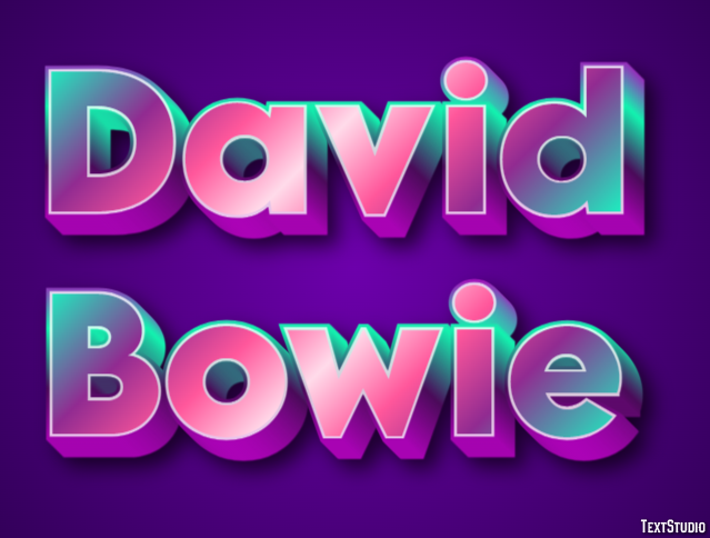 David Bowie Text Effect