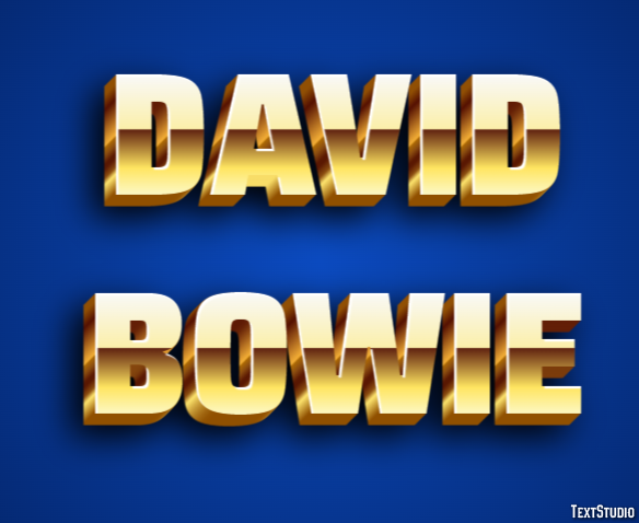 David Bowie Efeito de texto