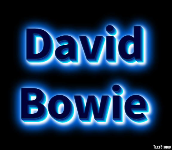 David Bowie Efeito do texto