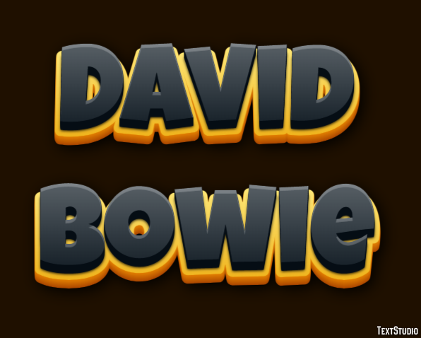 David Bowie Efeito de texto