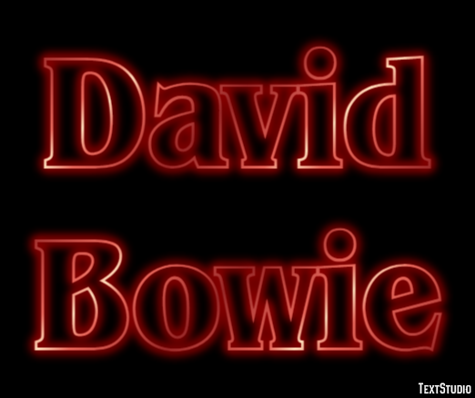 David Bowie Efeito do texto