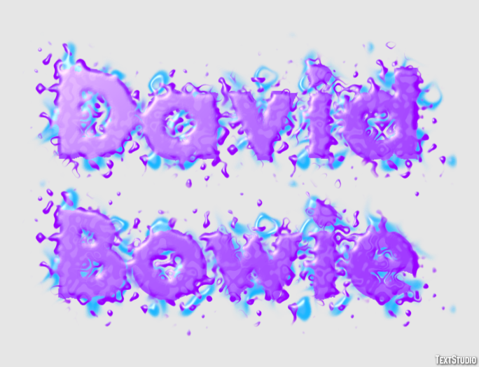 David Bowie Text Effect