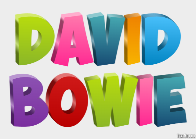 David Bowie Text Effect