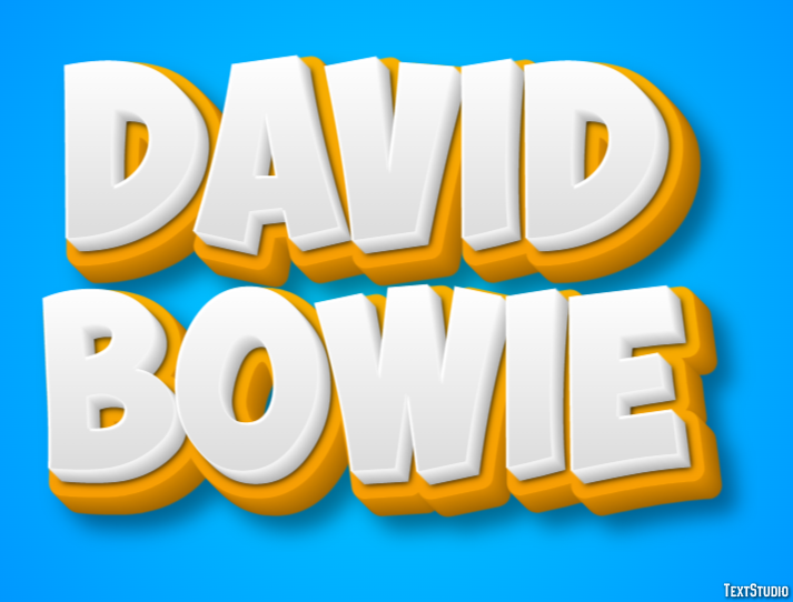 David Bowie Efecto de Texto