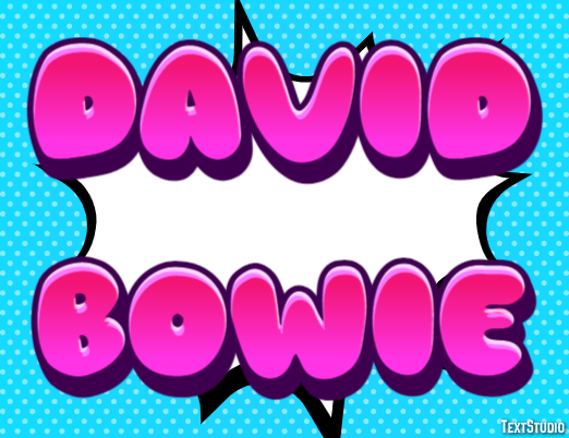 David Bowie Efeito do texto
