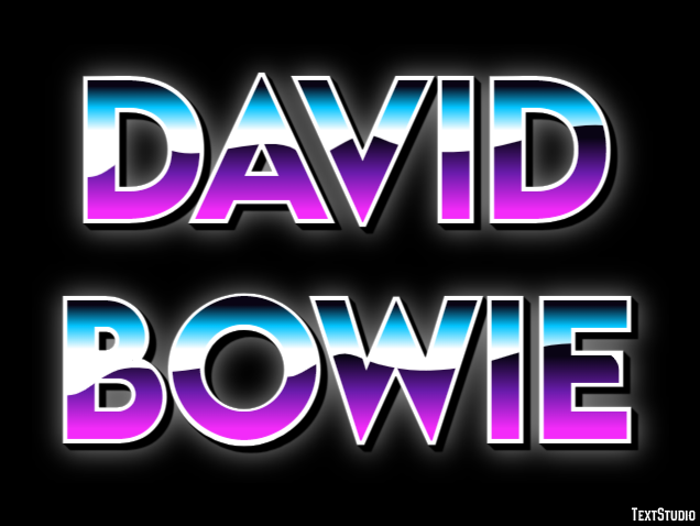 David Bowie Efecto de Texto