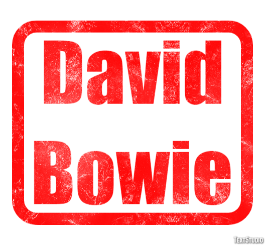 David Bowie Efecto de Texto