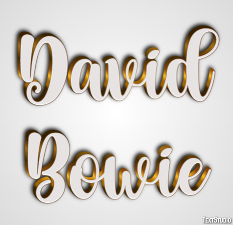 David Bowie Efeito de texto