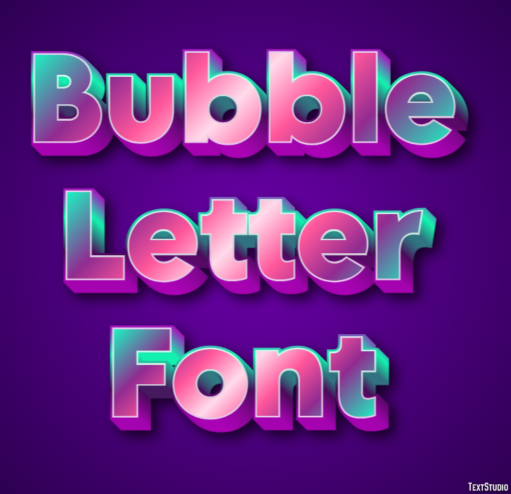 Bubble Letter Font Text Effect