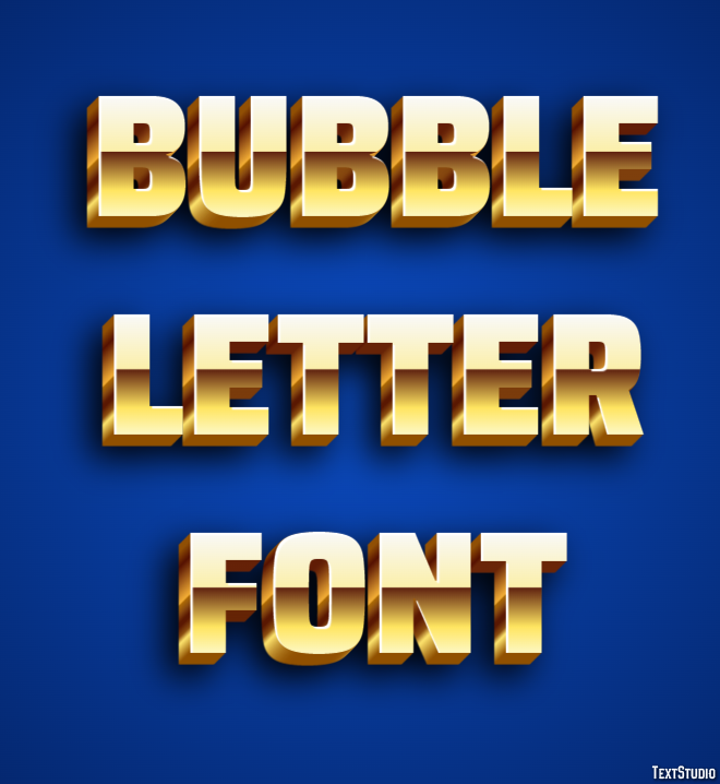 Bubble Letter Font Effetto testo