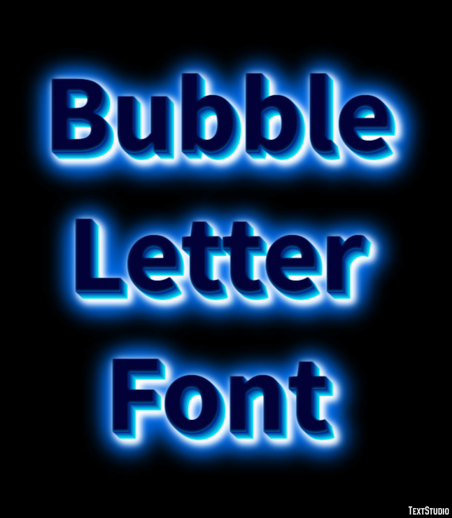Bubble Letter Font Metin Efekti