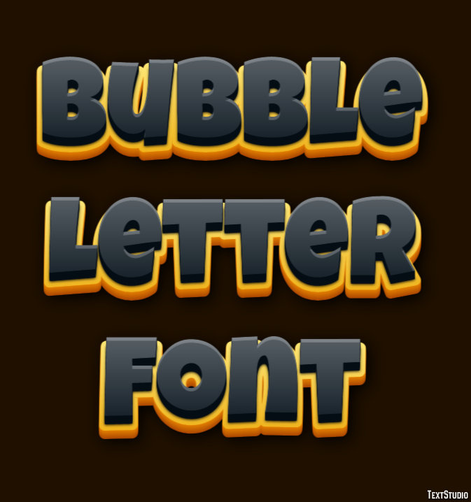 Bubble Letter Font Effetto testo