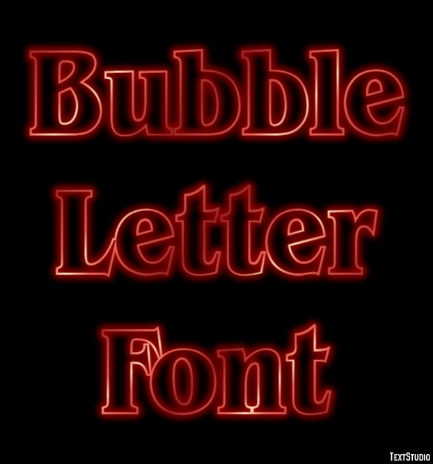 Bubble Letter Font Text Effect