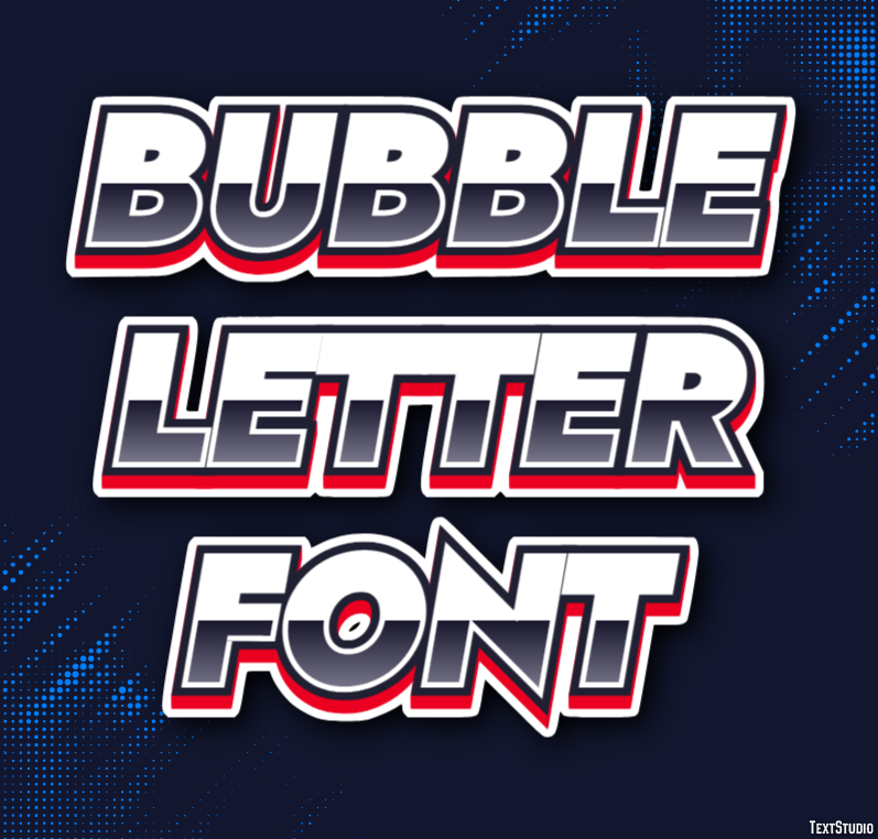 Bubble Letter Font Text Effect