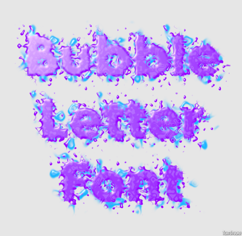 Bubble Letter Font Text Effect