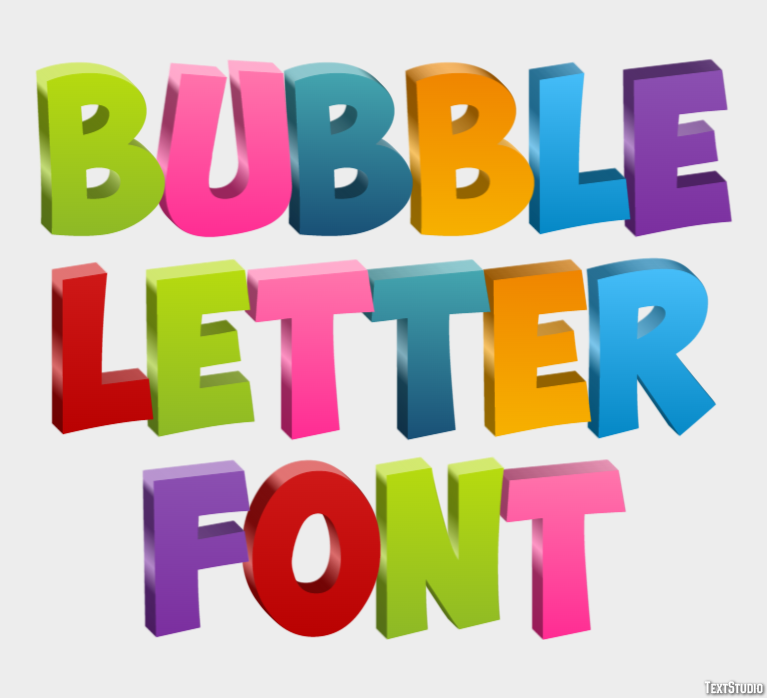 Bubble Letter Font Text Effect