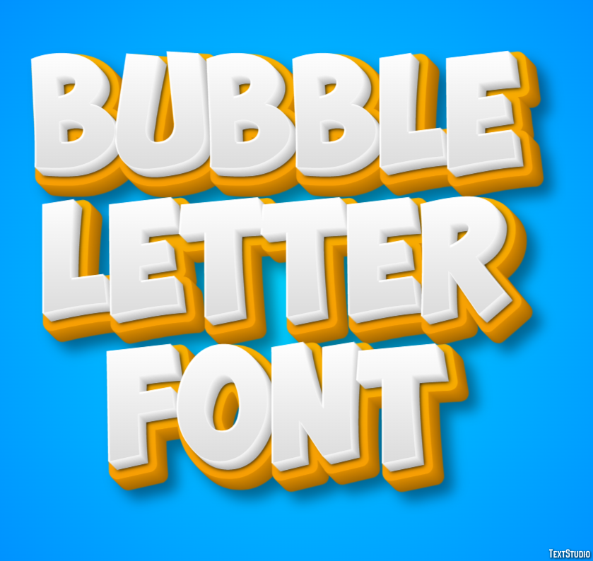 Bubble Letter Font Text Effect