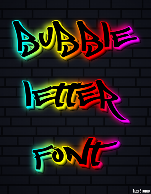 Bubble Letter Font Text Effect