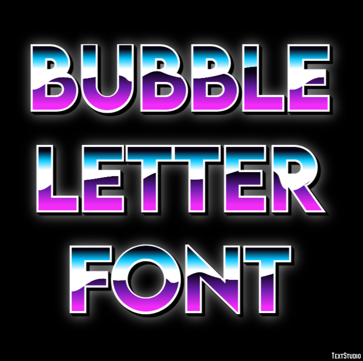 Bubble Letter Font Text Effect