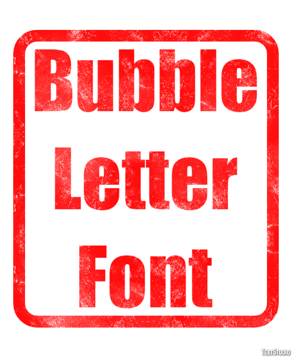 Bubble Letter Font Text Effect