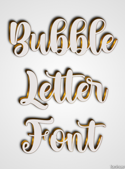 Bubble Letter Font Effetto testo