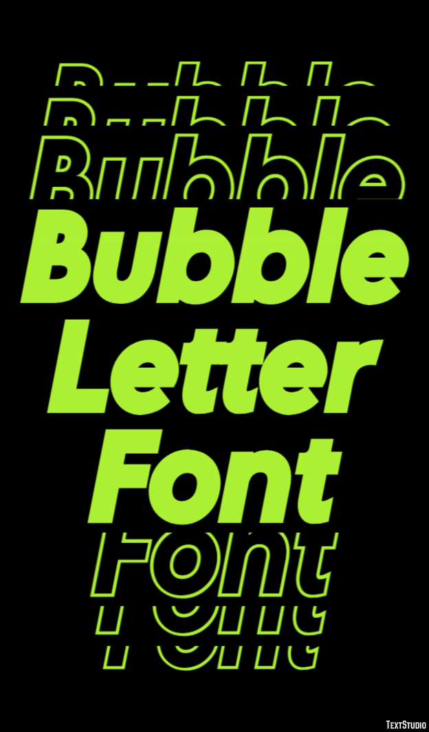 Bubble Letter Font Text Effect