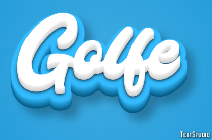 Golfe Efeito de texto