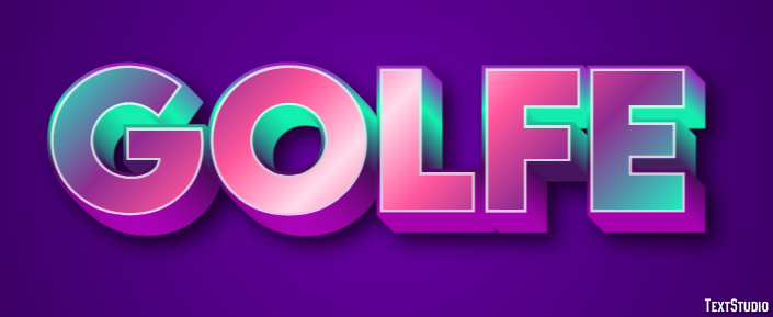 Golfe Efeito de texto