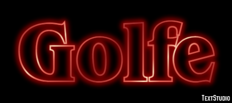 Golfe Efeito do texto