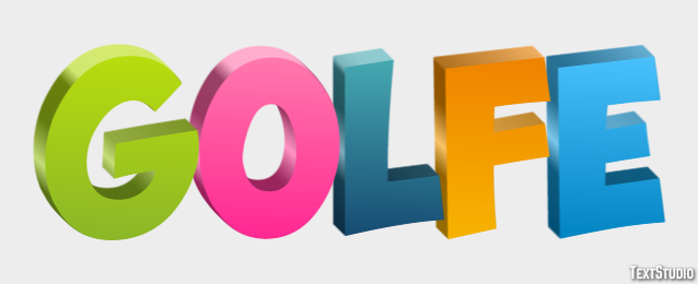 Golfe Efeito do texto