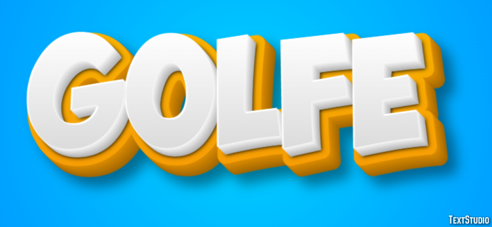 Golfe Efeito do texto