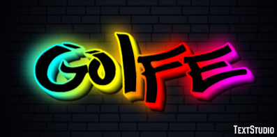 Golfe Efeito do texto