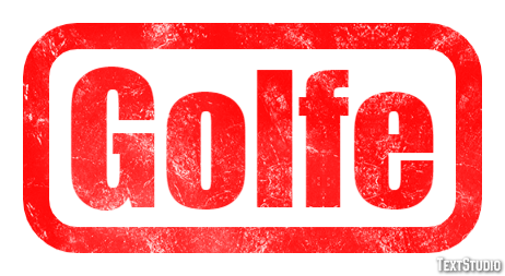 Golfe Efeito do texto