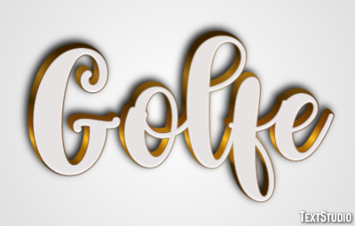 Golfe Efeito do texto