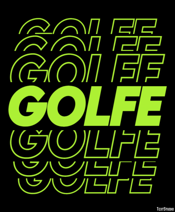 Golfe Efeito do texto