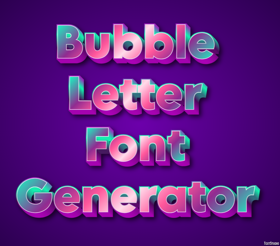 Bubble Letter Font Generator テキスト効果