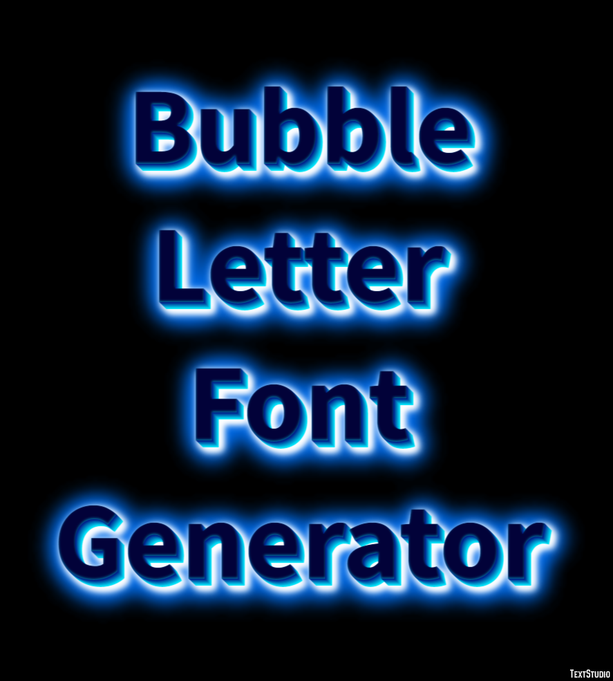 Bubble Letter Font Generator Tekst Effect