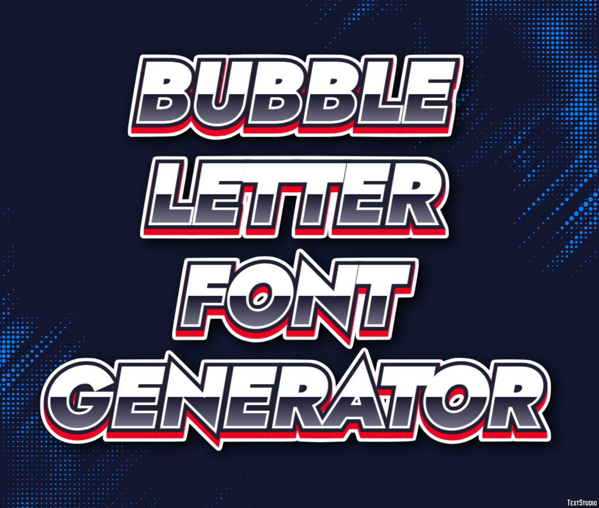 Bubble Letter Font Generator Tekst Effect