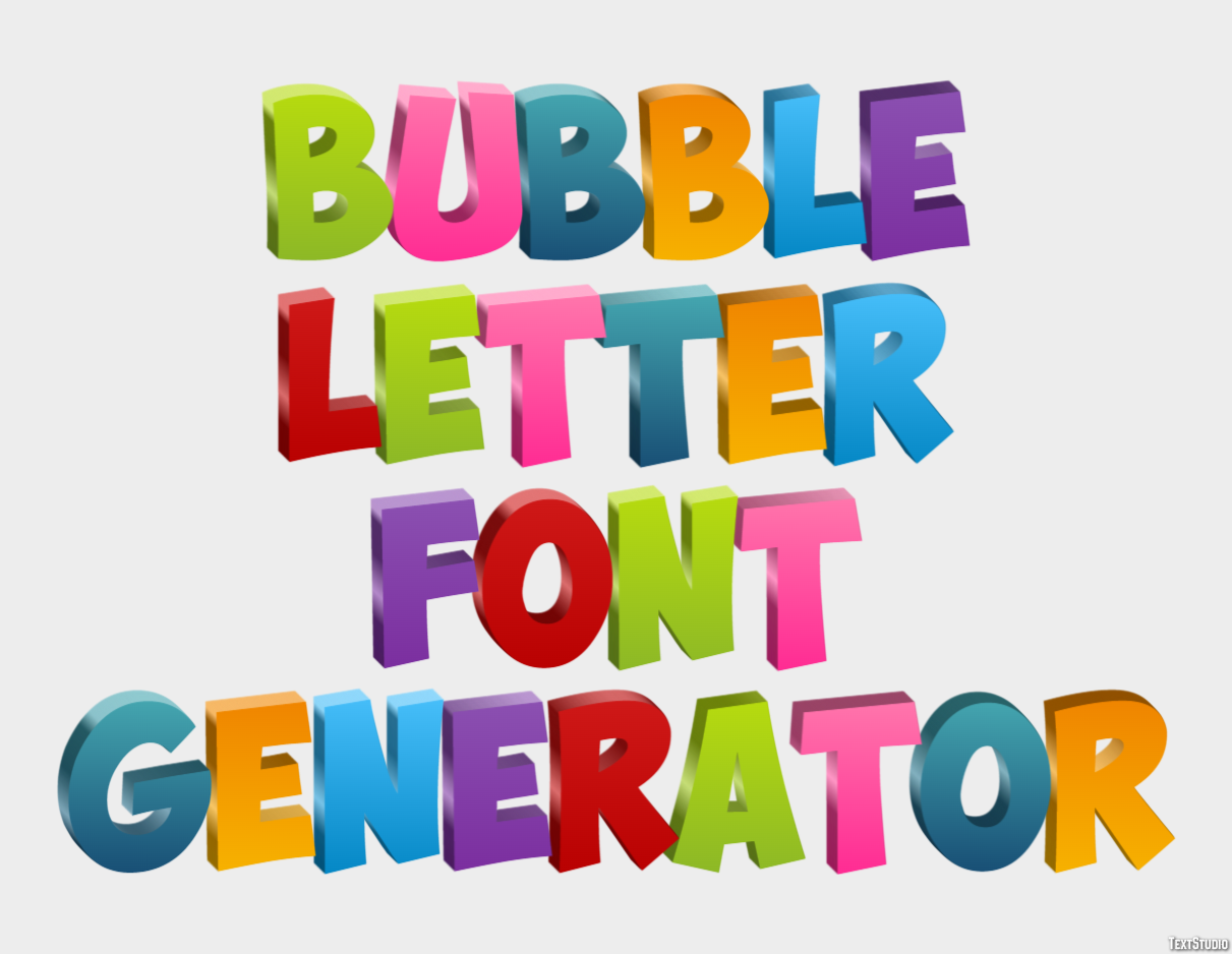 Bubble Letter Font Generator テキスト効果