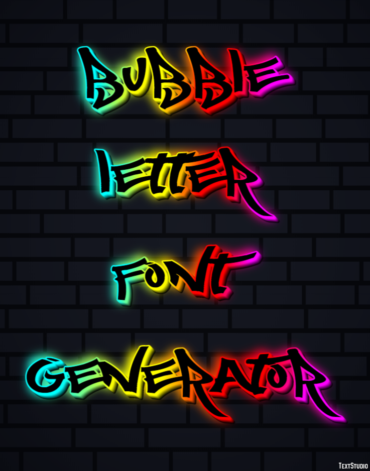Bubble Letter Font Generator テキスト効果