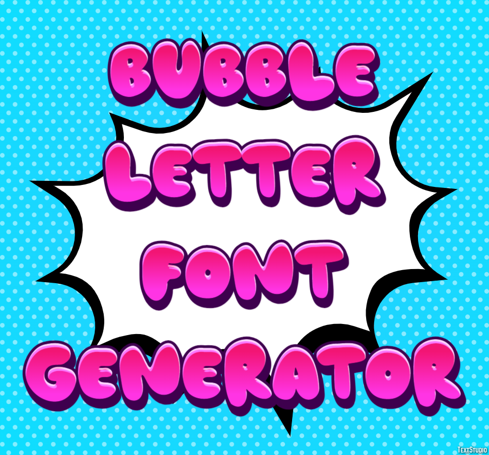 Bubble Letter Font Generator Tekst Effect