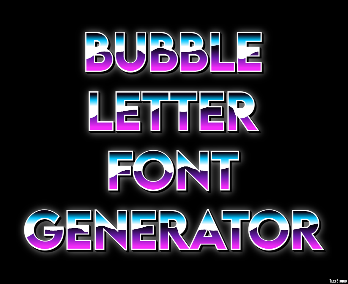 Bubble Letter Font Generator Tekst Effect