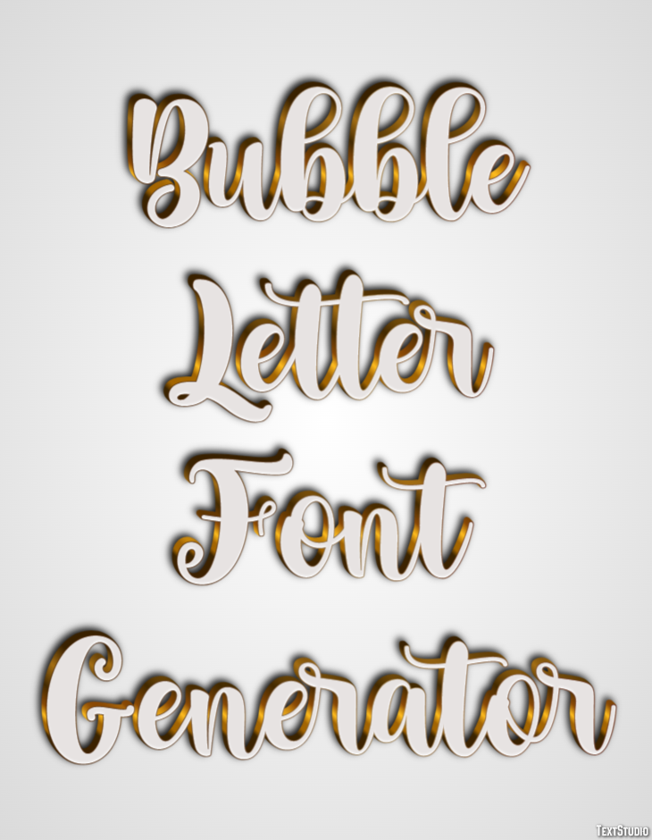 Bubble Letter Font Generator テキスト効果