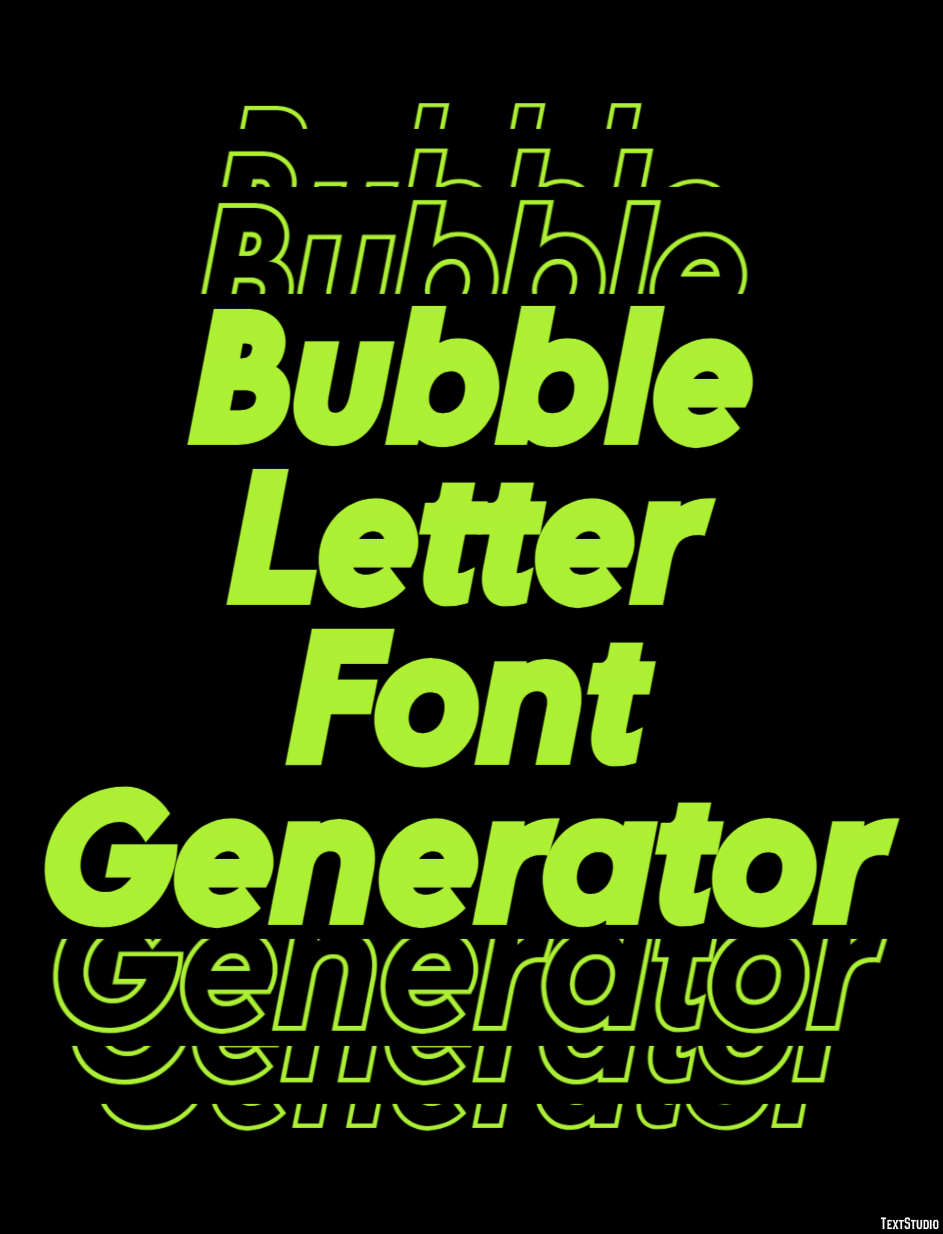Bubble Letter Font Generator Tekst Effect