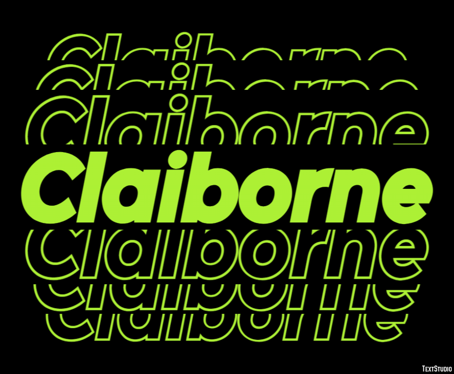 Claiborne Tekst Effect